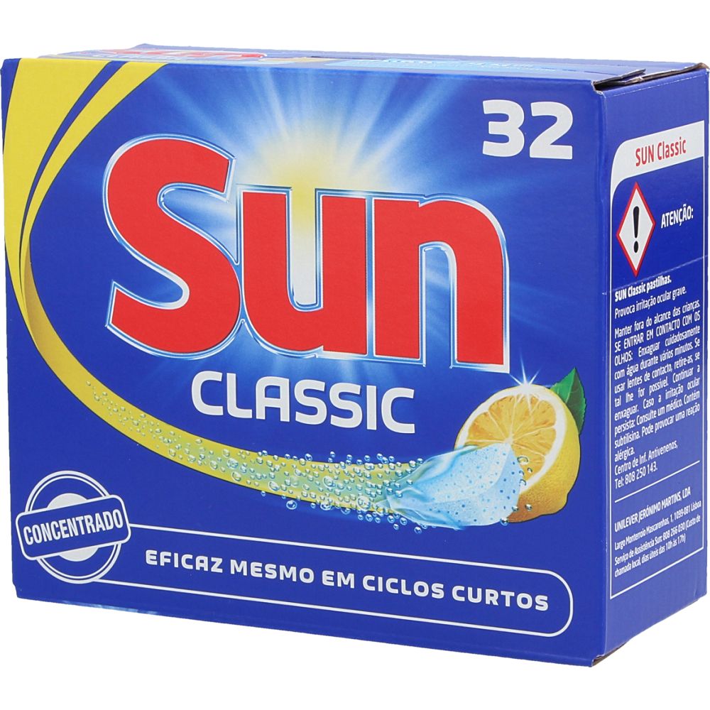 - Sun Classic Lemon Dishwasher Tabs 32 Loads = 304g (1)