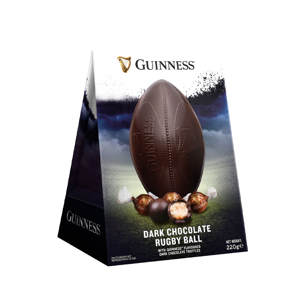  - Guiness Rugby Ball Dark Chocolate Egg 220g (1)